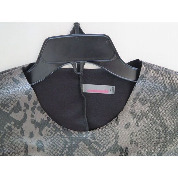 Commando BDS018 SN40 Women's Sz M Gray Snake Print Faux Leather Bodysuit $108+ - Picture 7 of 12